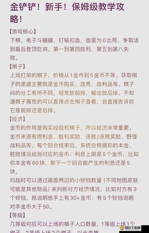 金铲铲之战新手必备，全面解析快速上手策略与技巧攻略